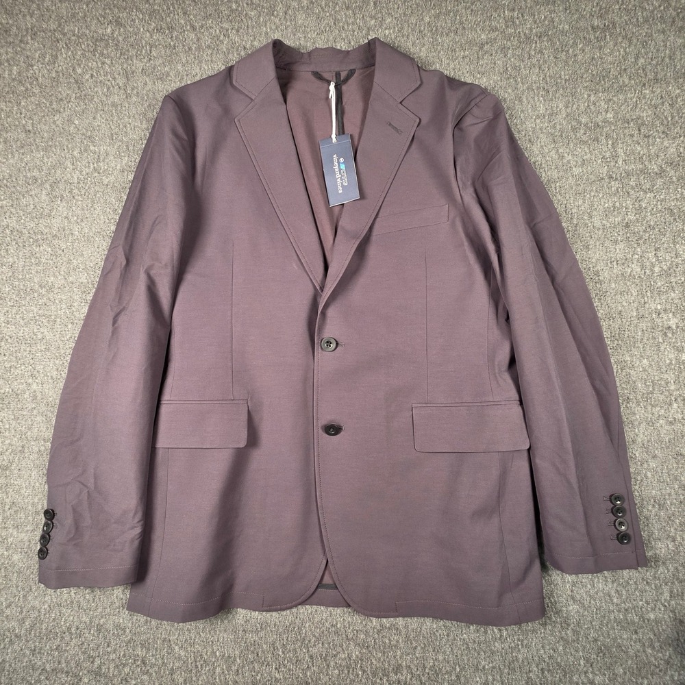 Vineyard Vines On-The-Go Blazer Mens 38R Dark Night Performance 1J001071 NEW